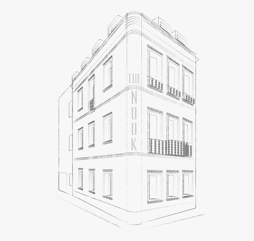 Imagem-edificio - Hostel Sketch, HD Png Download, Free Download