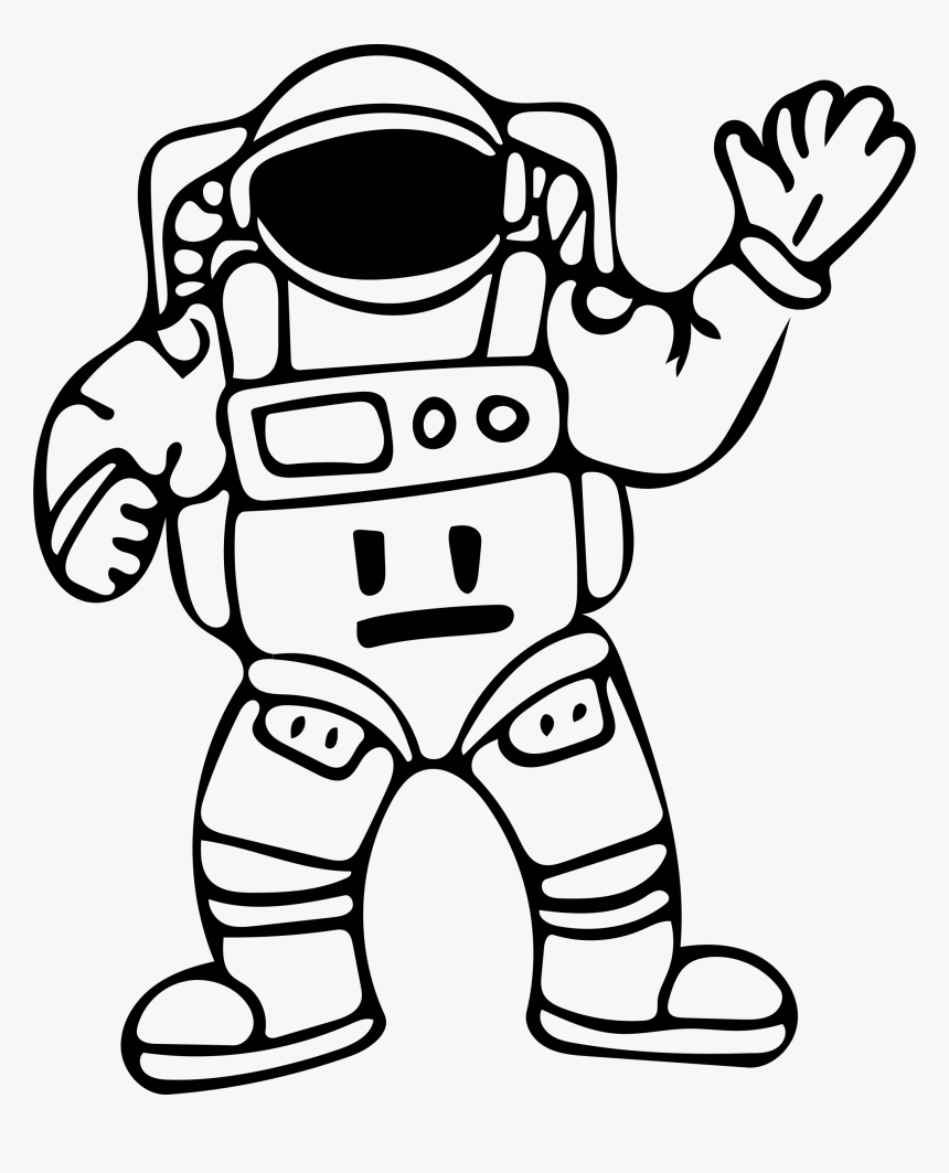 Astronaut Clipart Outline Clip Art Astronaut Outline- - Astronaut Clipart, HD Png Download, Free Download