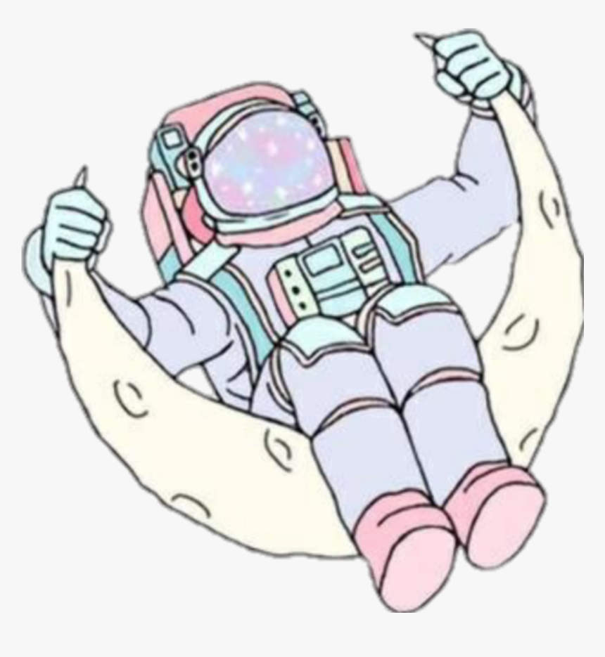 Astronaut On Moon Aesthetic, HD Png Download, Free Download