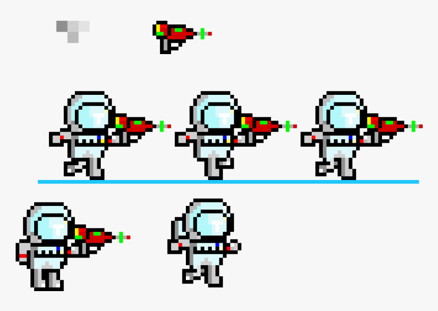 Pixel Art Armed Astronaut, HD Png Download, Free Download