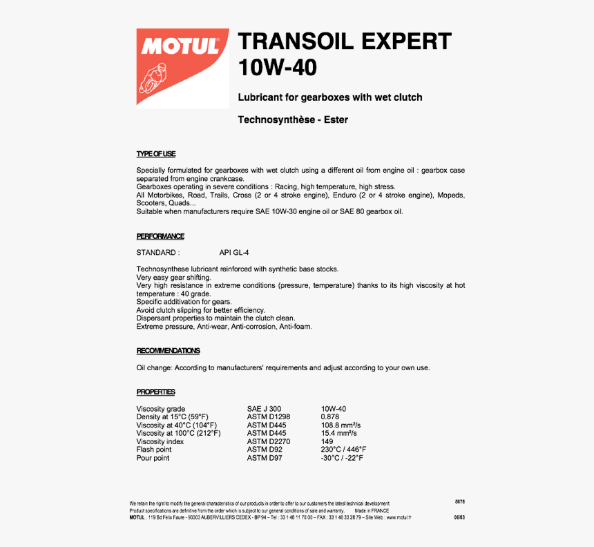 Transparent Motul Png - Motul Gear 300 Ls 75w90, Png Download, Free Download