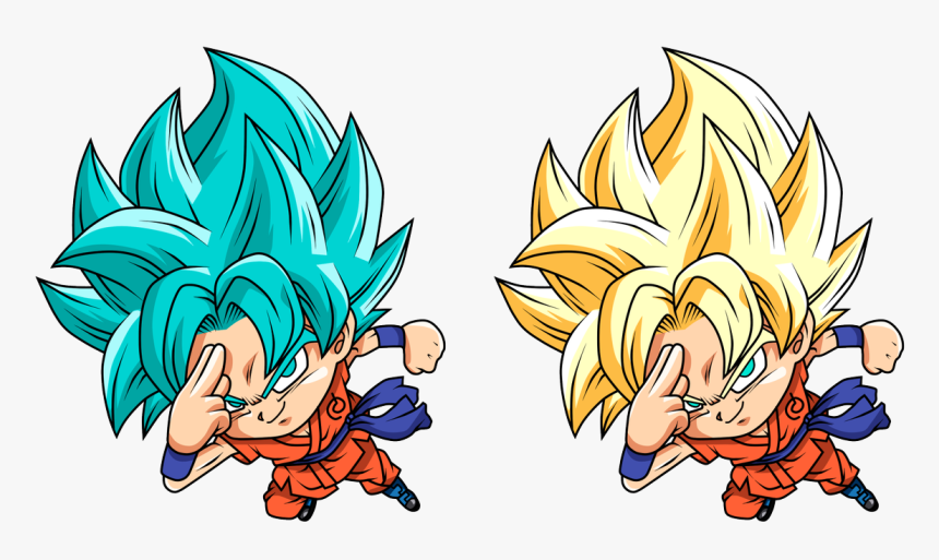 Goku Ssj Blue Chibi , Png Download - Goku Super Saiyan Blue Chibi, Transparent Png, Free Download
