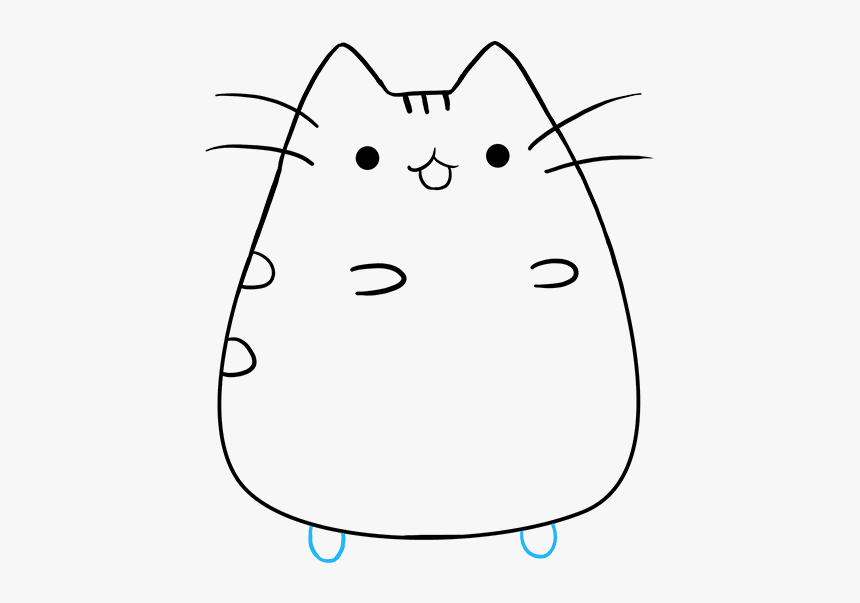 Cat Drawings Pusheen - Kitty Drawings Transparent Background, HD Png Download, Free Download