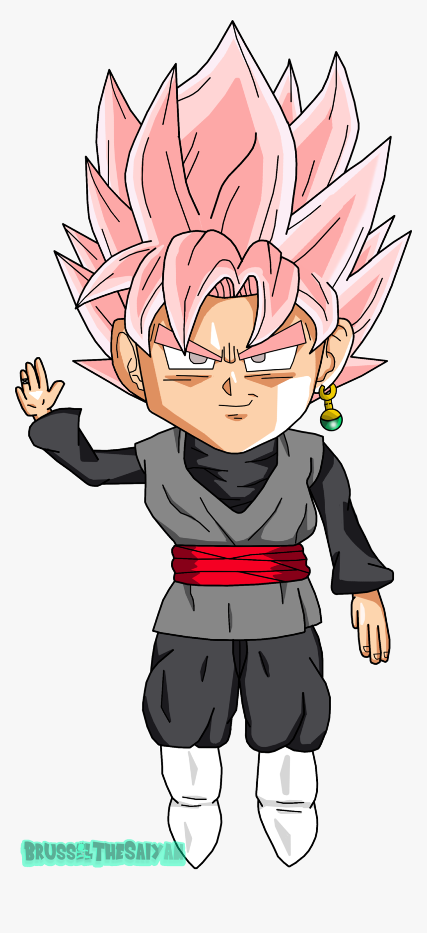 Dragon Ball Chibi Goku Black - Black Goku Ssj Rose Chibi, HD Png Download, Free Download