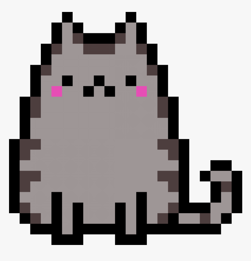 Pusheen Cat Pixel Art, HD Png Download, Free Download