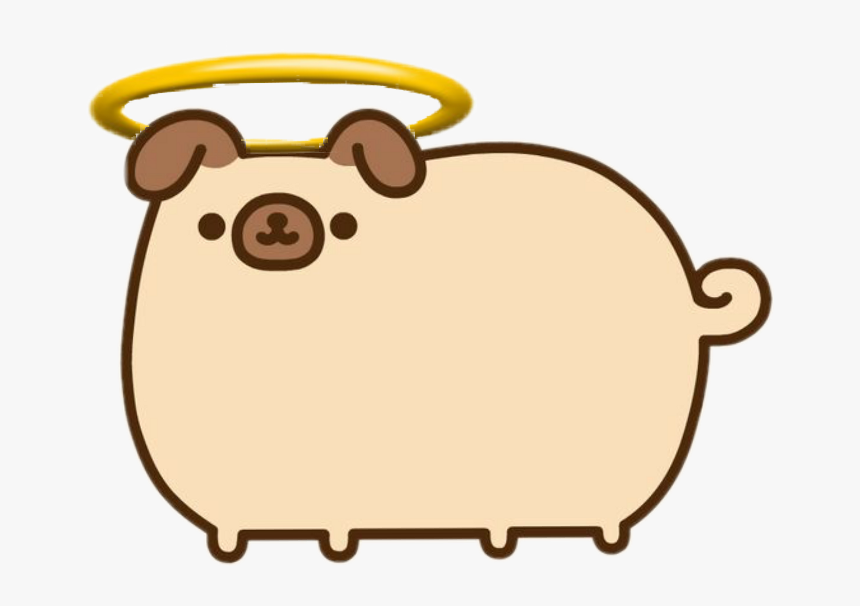 Drawn Pug Pusheen - Pusheen The Dog Gif, HD Png Download, Free Download