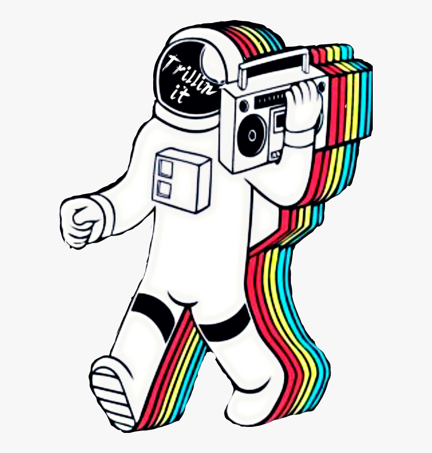 #trippy #trill #astronaut - Astronaut Sticker Png, Transparent Png, Free Download