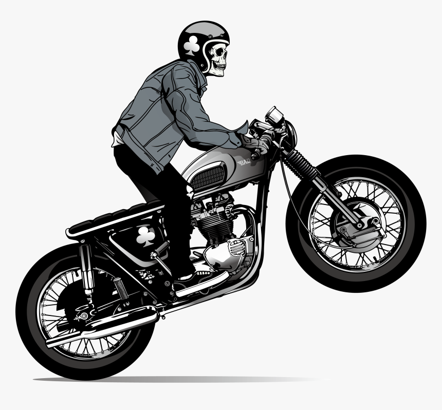 Motorcycle Helmet Skull - Skull Rider Logo Vector, HD Png Download, Free Download