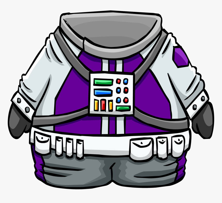 Purple Club Penguin Wiki - Space Suit Cartoon Png, Transparent Png, Free Download