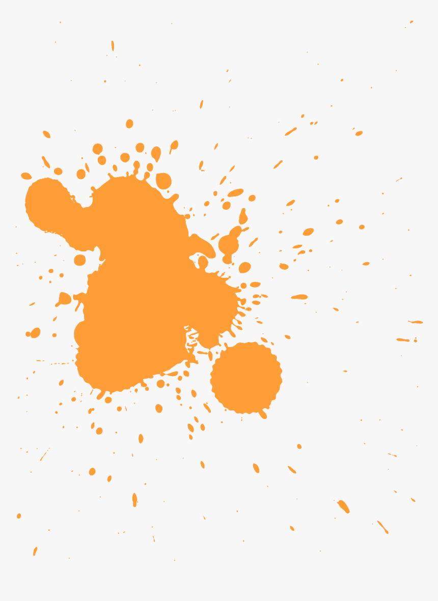 Color Splat Transparent Clipart - Transparent Orange Paint Splatter, HD Png Download, Free Download