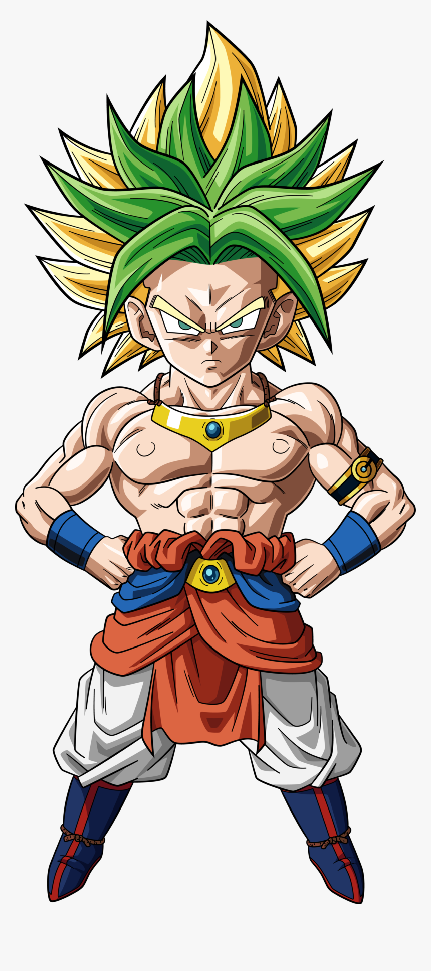 Clip Art Broly Goku Fusion - Dragon Ball Z Broly Fusion, HD Png Download, Free Download