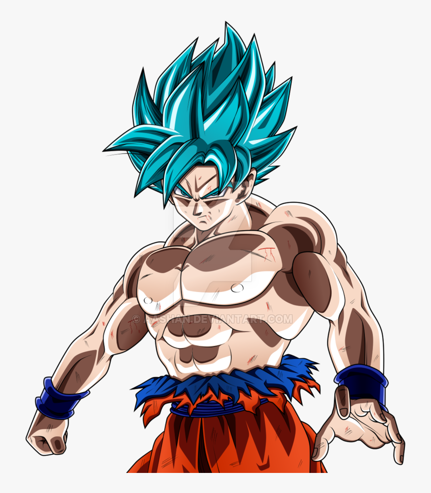 Goku Png Blue - Goku Super Saiyan Blue Full Power, Transparent Png, Free Download