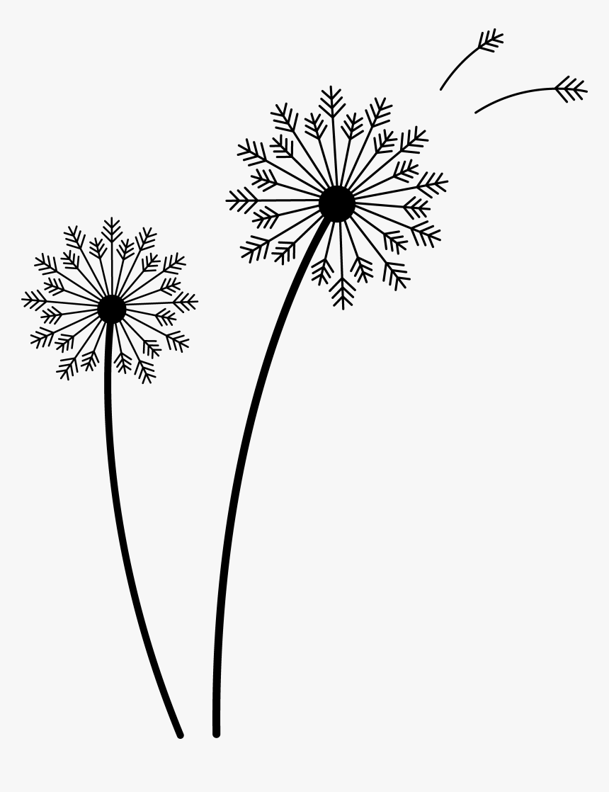 Art Dandelion - Dandelion Flower Clip Art, HD Png Download, Free Download