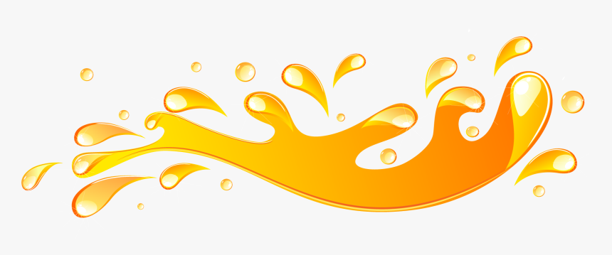 Graphic Drop Yellow Liquid Gold Drops Transprent Png - Strawberry Juice Strawberry Splash, Transparent Png, Free Download