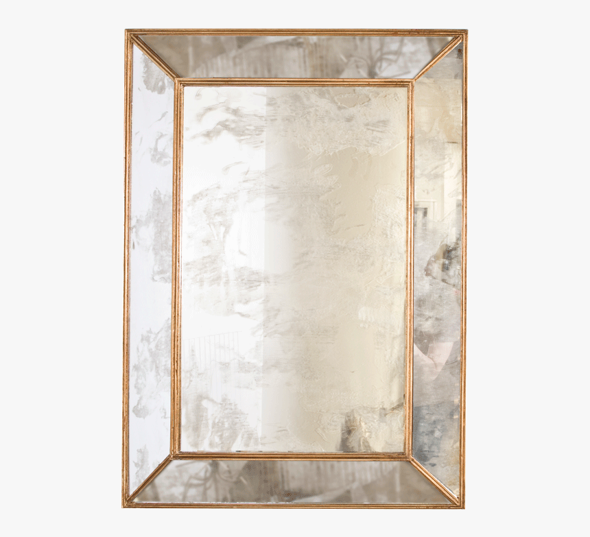 Worlds Away Dion Gold Leafed Rectangular Antique Mirror"
title="worlds - Antique Mirror, HD Png Download, Free Download