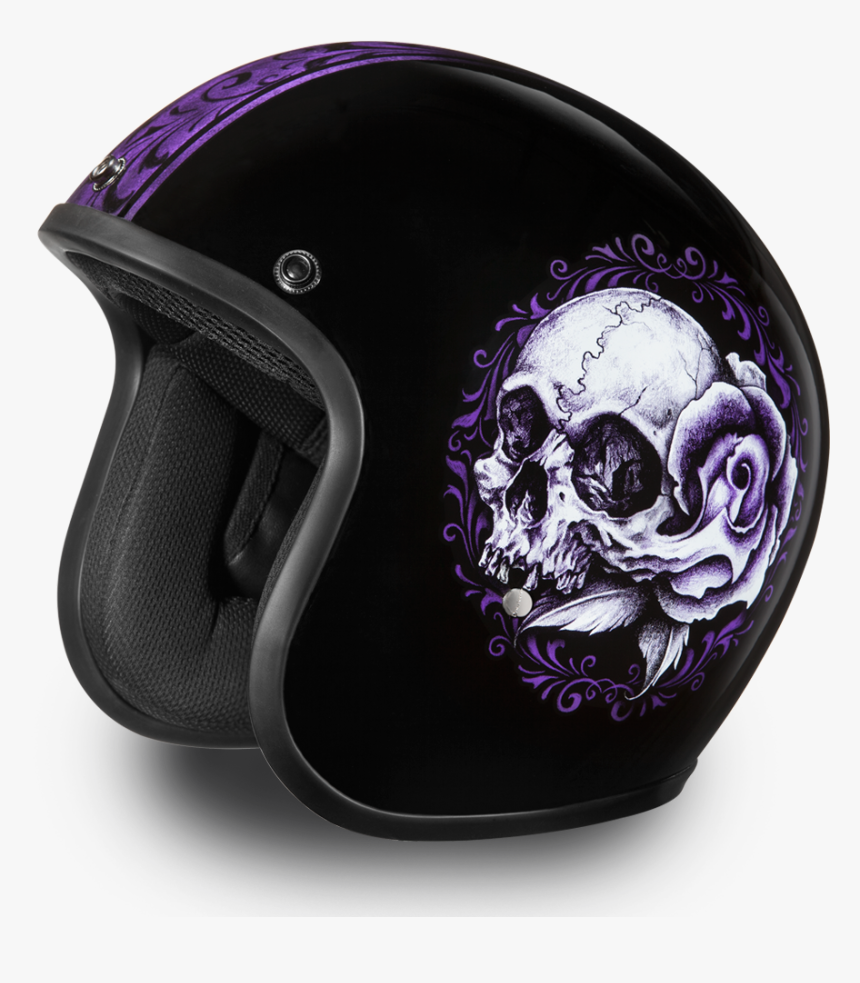 D - O - T - Cruiser Floral Skull Helmet"
 Class=, HD Png Download, Free Download