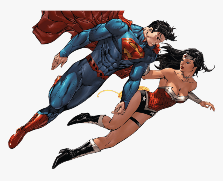 Superman And Wonder Woman By Mayantimegod Clipart Image - Superman And Wonder Woman Png, Transparent Png, Free Download