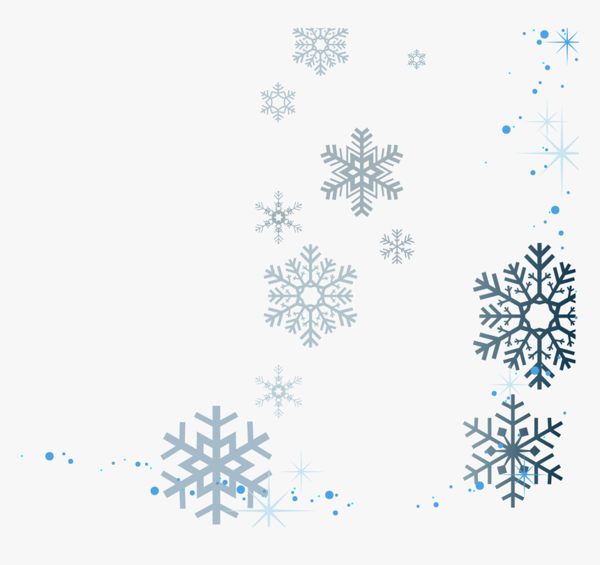 Black Floating Snowflakes Png Download - Pattern, Transparent Png, Free Download