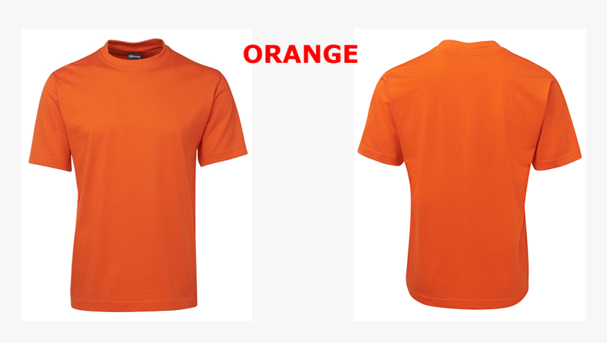 Custom Printed Unisex T-shirts Orange - T Shirt Back And Front Png, Transparent Png, Free Download