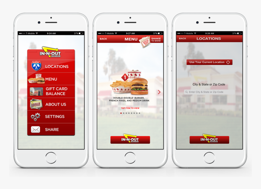 Old Ui Screens - N Out Burger, HD Png Download, Free Download