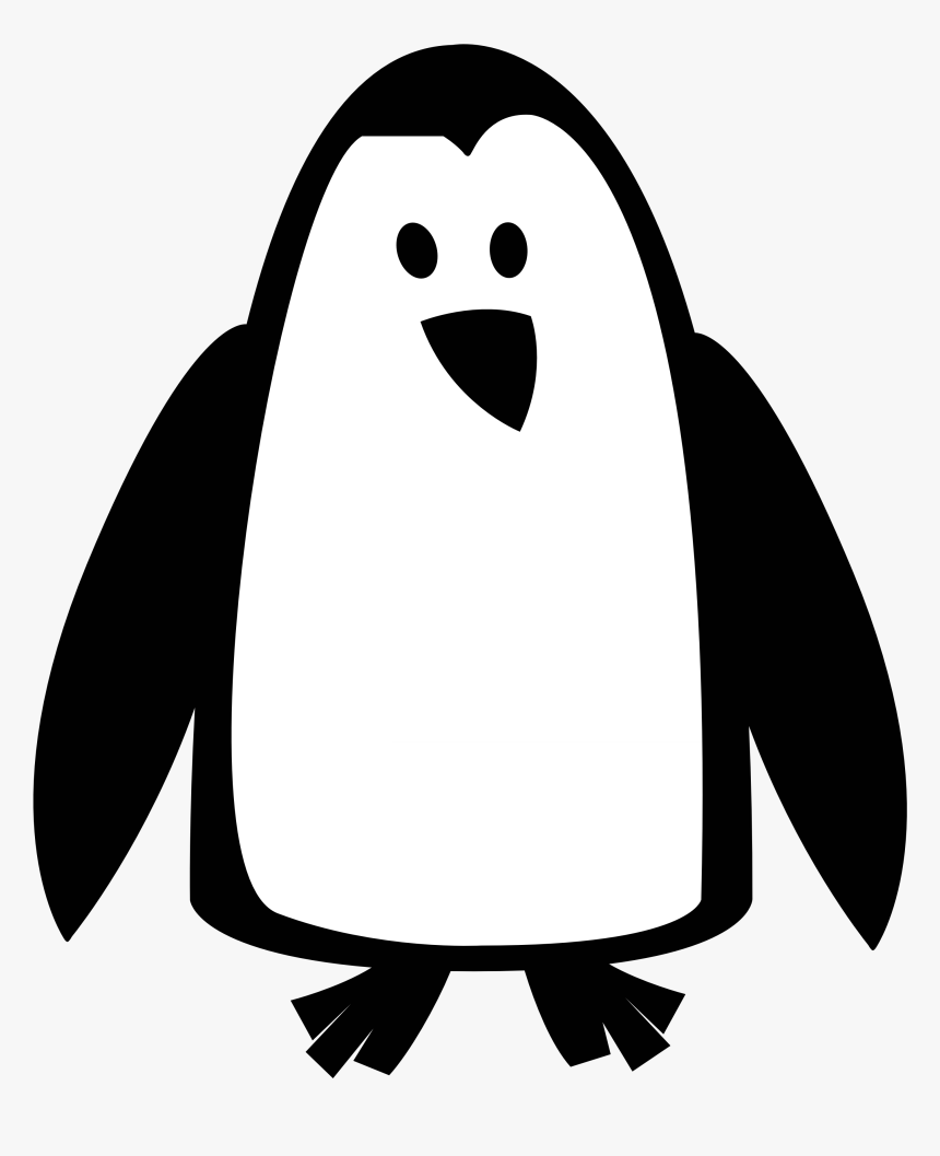 Penguin Clip Art Black And White Free Clipart Images - Penguin Clipart Black And White, HD Png Download, Free Download