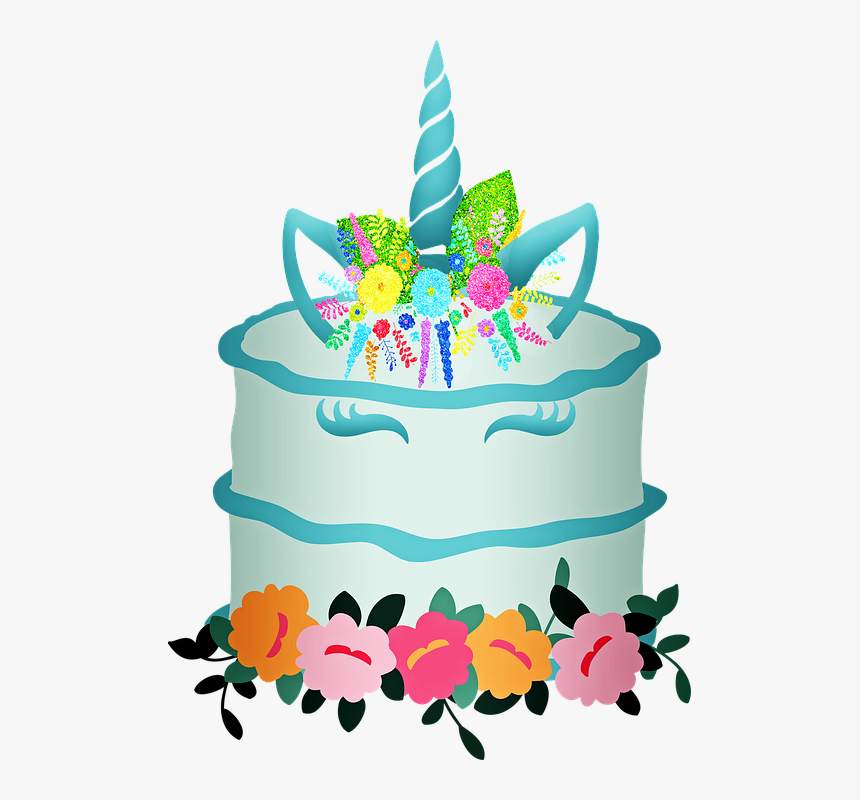 Unicorn Cake, Unicorn, Cake, Cute, Dessert, Cupcake - Birthday Cake, HD Png Download, Free Download