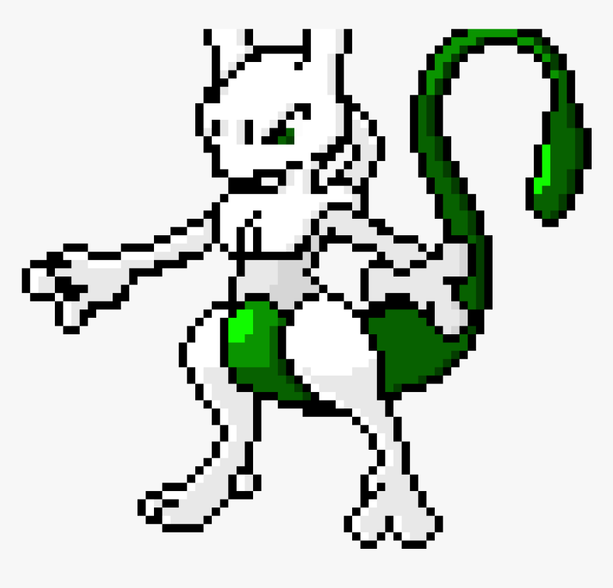 Transparent Shiny Png - Pokemon Pixel Art Mewtwo, Png Download, Free Download