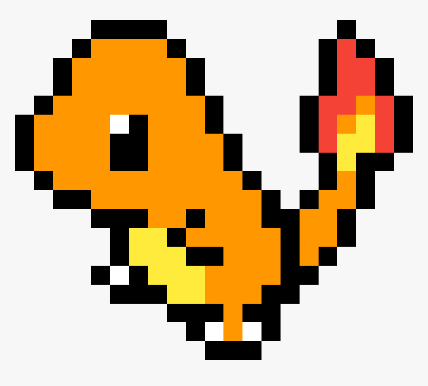 Pikachu Charmander Pixel Art Gif - Charmander Pixel Art, HD Png Download, Free Download