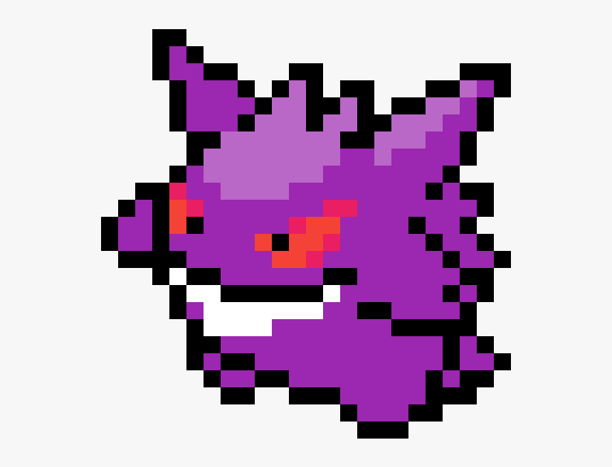 Pixel Art Pokemon Gengar, HD Png Download, Free Download