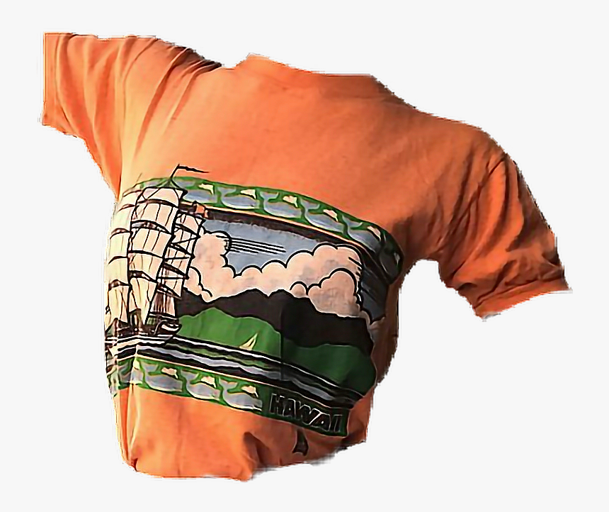 #tee-shirt #orange #outfit #clothes #aesthetic - Orange Aesthetic Clothes Png, Transparent Png, Free Download