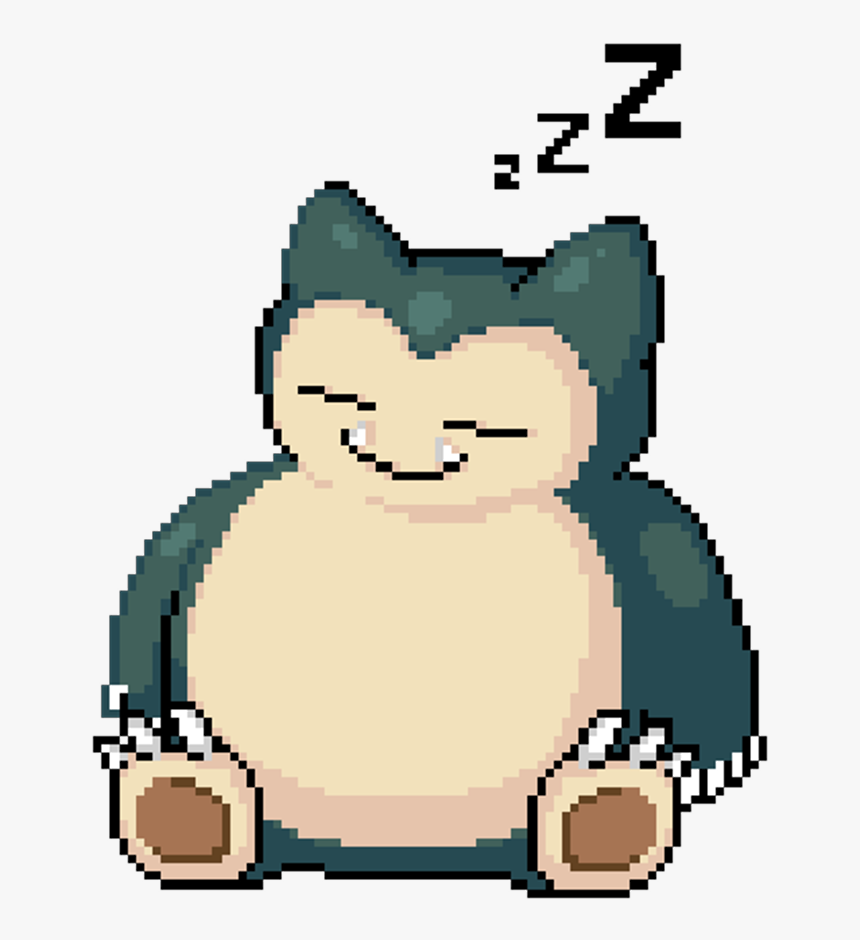 Snorlax Pixel Art Pokémon - Pixel Art Pokemon Snorlax, HD Png Download - ki...