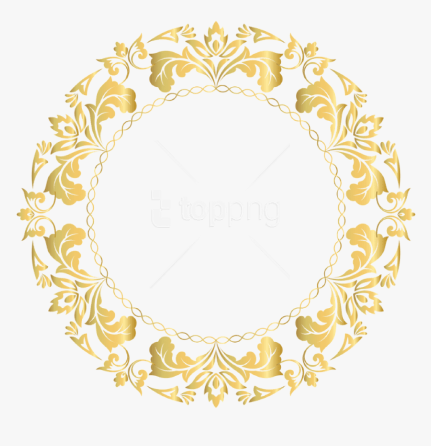 Transparent Gold Frame Clipart Free - Gold Border Design Png, Png Download, Free Download