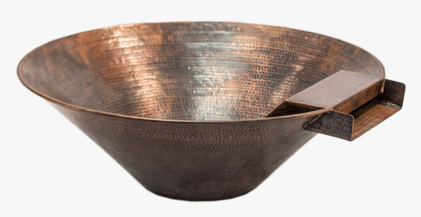 Hammered Copper Cone Planter And Water Bowl - Copper Fire Water Bowls, HD Png Download, Free Download