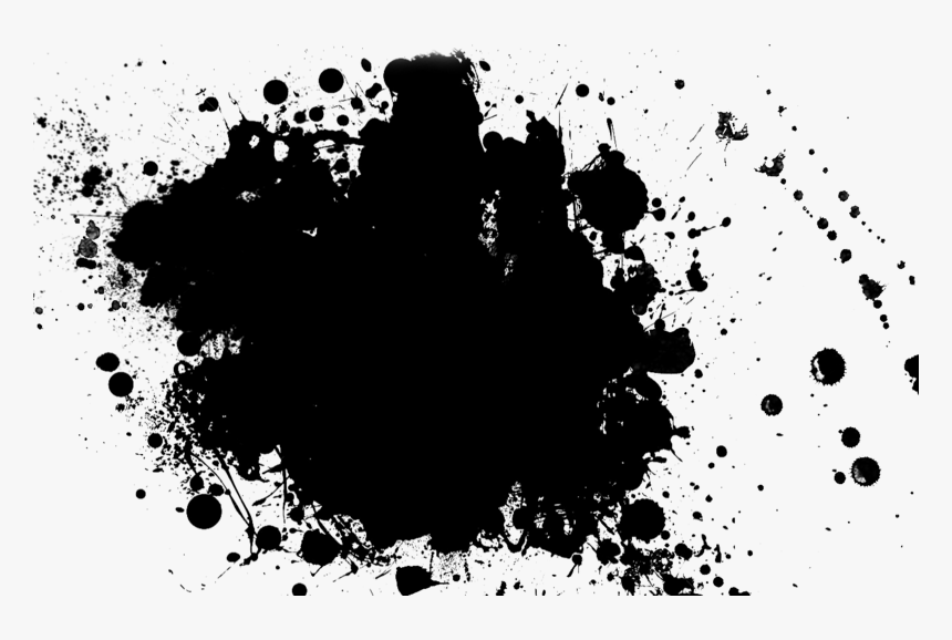 Splatter Transparent - Black Paint Splatter Png, Png Download, Free Download