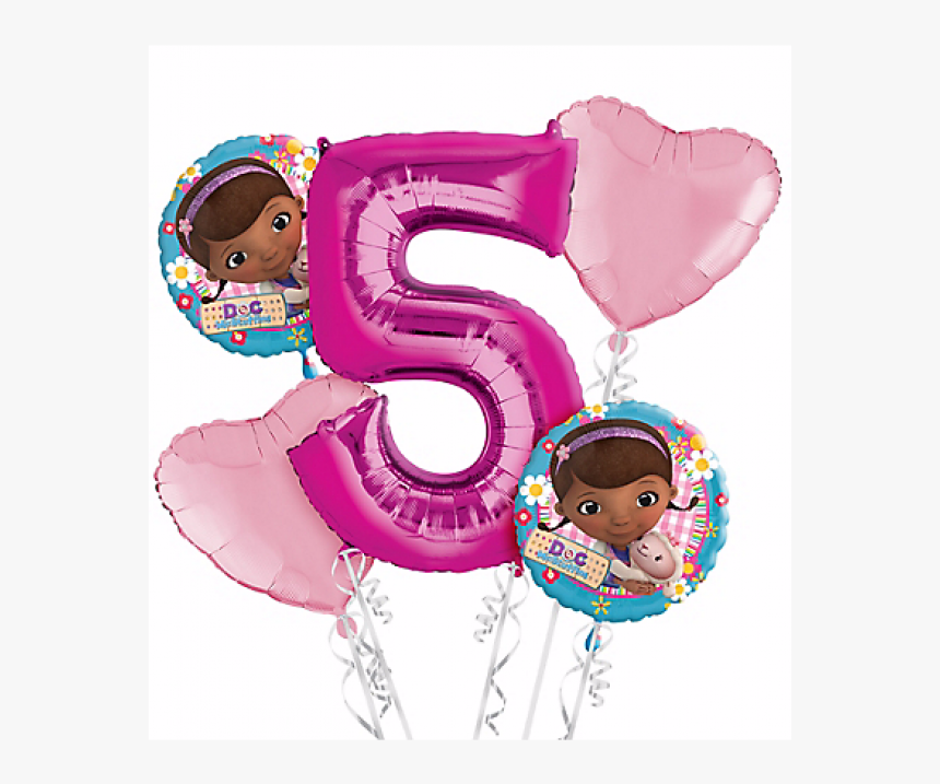 Doc Mcstuffins 5th Birthday Balloon Bouquet 5pc - Toy Story 5th Birthday, HD Png Download, Free Download