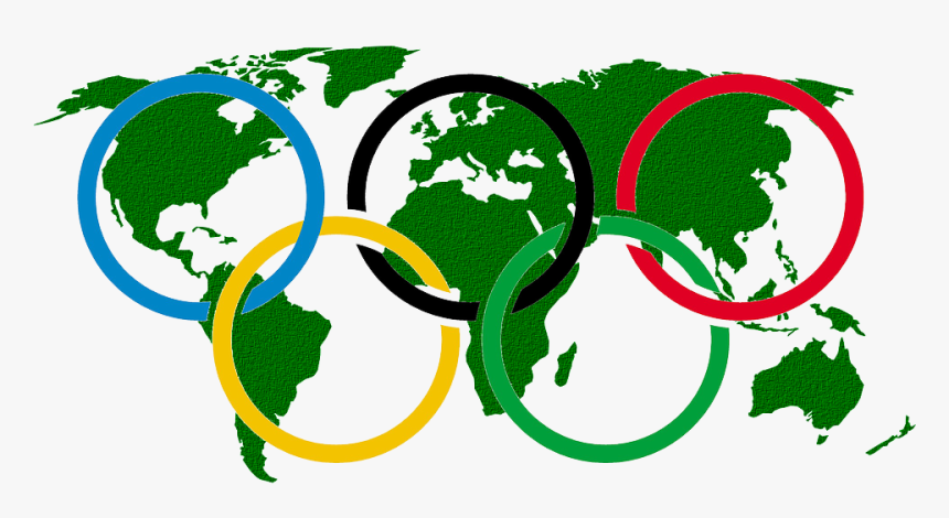 Download Olympic Rings Png Clipart - Blue World Map Vector Png, Transparent Png, Free Download