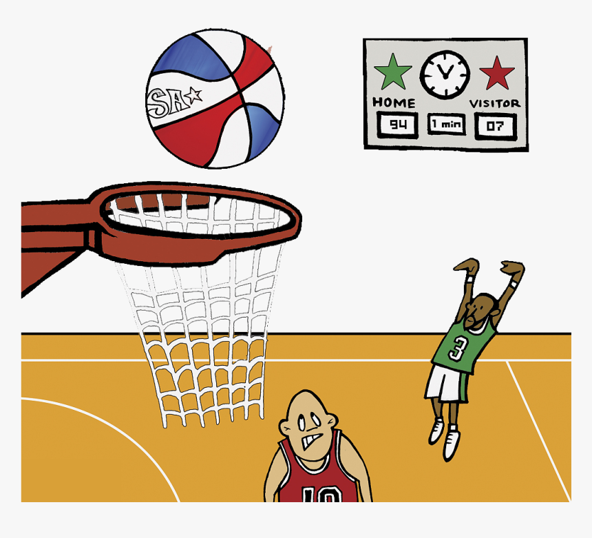 Basketball Court Cartoon Animation Clip Art - Basketball Court Image Cartoon, HD Png Download, Free Download