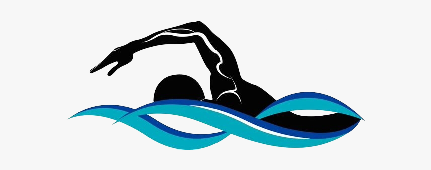Swimming Silhouette Drawing Illustration - Silhouette Swimming Clip Art, HD Png Download, Free Download