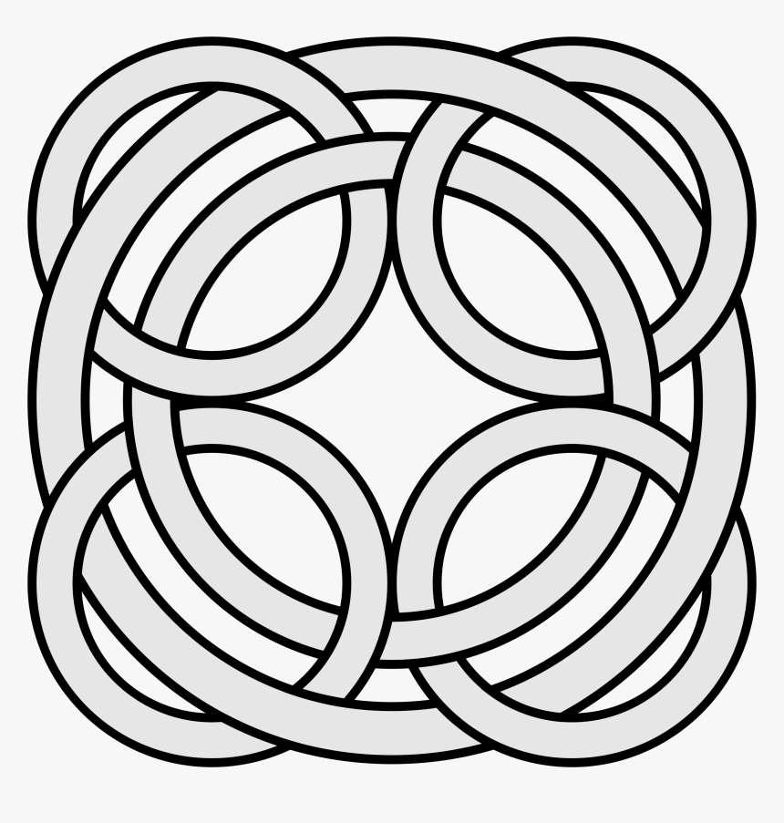 Interlocking Rings Clip Arts - Circle Easy Geometrical Designs, HD Png Download, Free Download