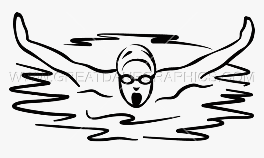 Black And White Swimmer Png - Swimmer Clipart Black And White, Transparent Png, Free Download