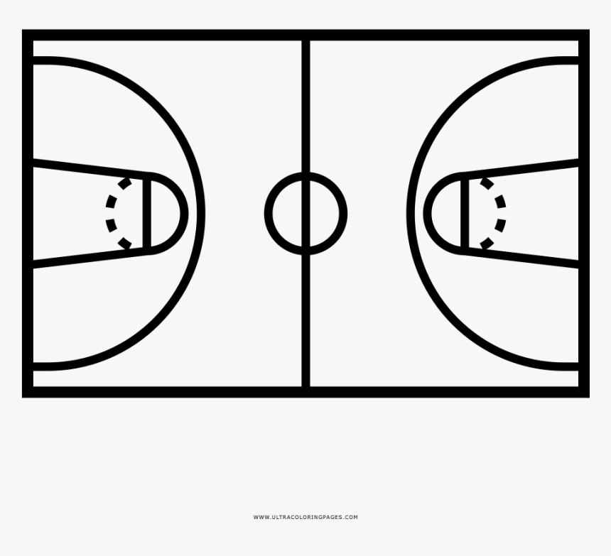 Basketball Court Coloring Page Basketball Court Icon HD Png Download 