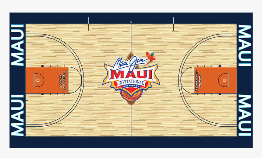 Maui Jim Maui Invitational Gym Floor Design, Basketball - Gym Floor Design, HD Png Download, Free Download