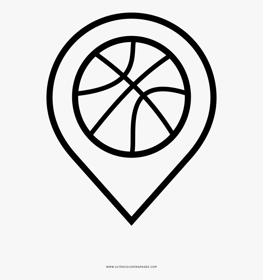 Basketball Court Coloring Page - Basketball Instagram Highlight Cover, HD Png Download, Free Download