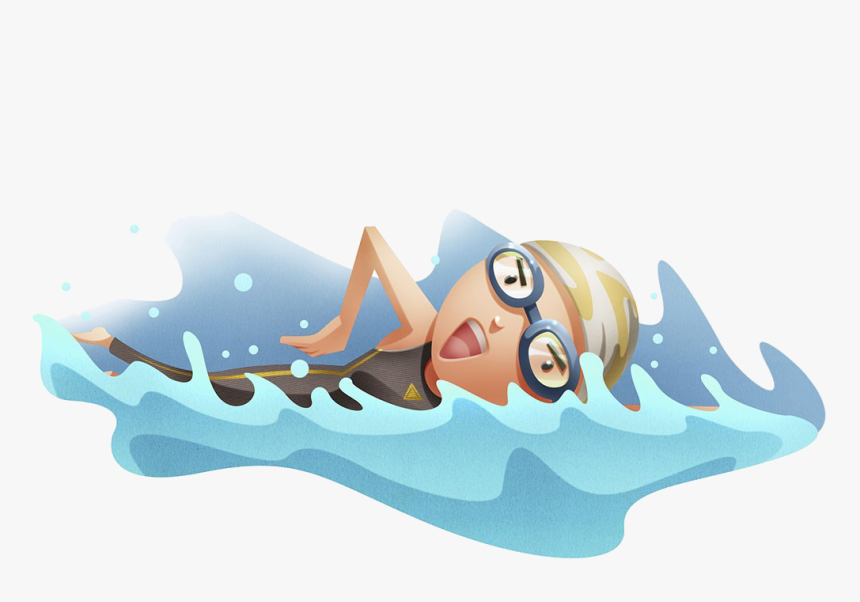 Swimmer Drawing Animation - Swimmer Cartoon Png, Transparent Png, Free Download