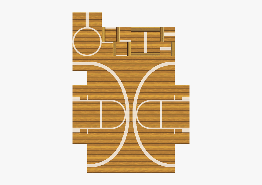 Basketball - Court - Lines - Modern - Wood, HD Png Download, Free Download