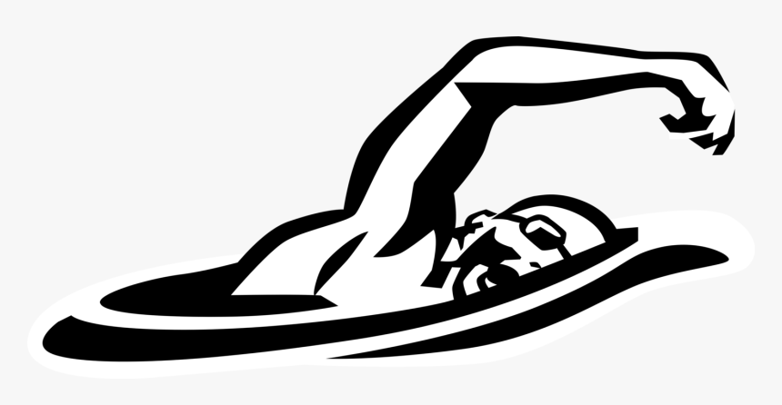 Vector Illustration Of Swimmer Swims Breaststroke In - Nadador Vetor Png, Transparent Png, Free Download