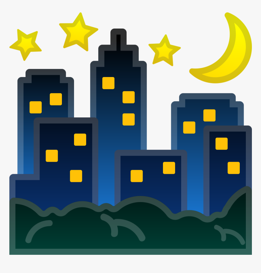 Night With Stars Icon - Night Emoji Transparent, HD Png Download, Free Download