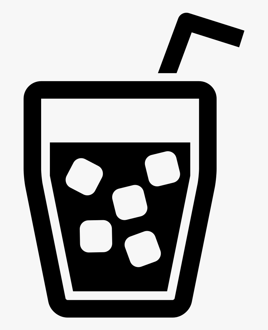 Drink Glass With Ice Cubes And Straw - Cold Drinks Logo Png, Transparent Png, Free Download