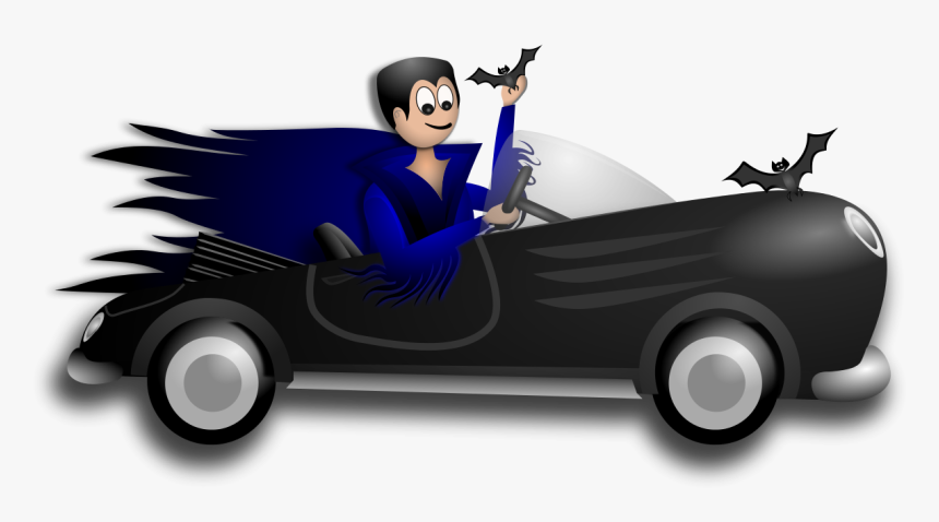 Little Dracula Driver Clipart By Merlin2525 - Halloween Car Clip Art, HD Png Download, Free Download