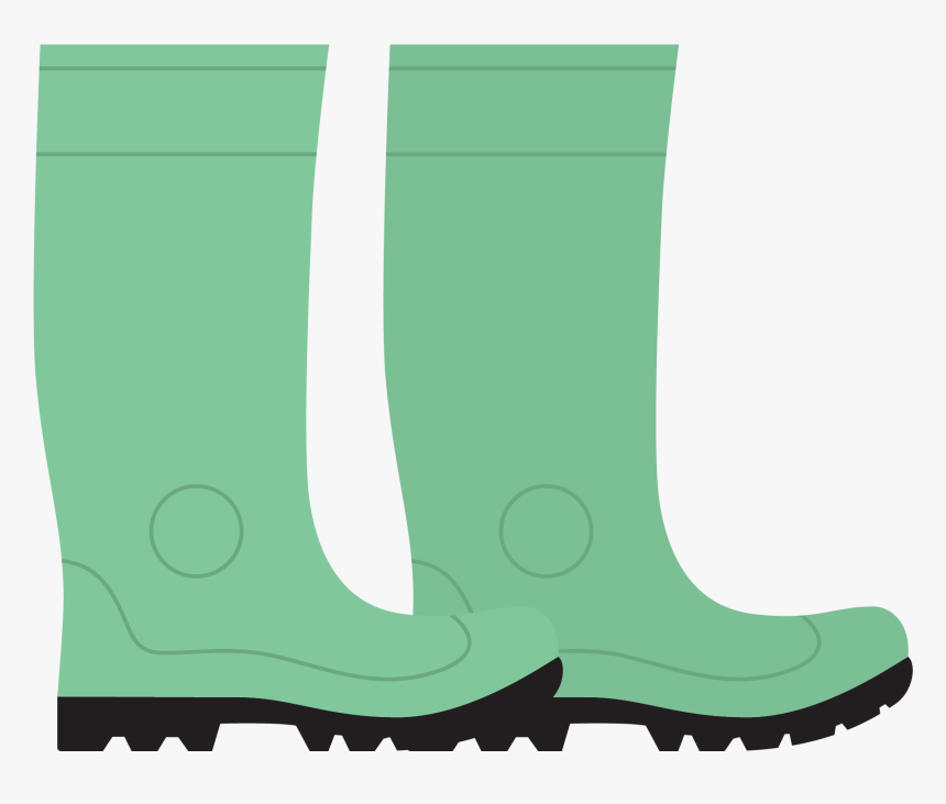 Green Clipart Rain Boot - Galosh Rain Boots Clipart, HD Png Download, Free Download